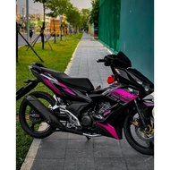 COVERSET HONDA RSX/ Rsx 150 Hitam/ Rs-X bodyset / 150 RSX Honda/ HLD/ RS-X pink black/ tampal sticke