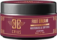 CRIUS COSMETICS Foot Cream with Keratin, Hydrating Cream, Skin Softening and Tightening Support, Vitamin E, For Dry &amp; ed Heels, Non-GMO, GMP-Certified,