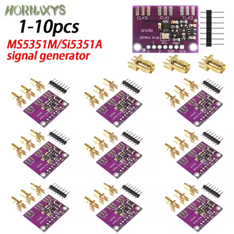 10/1PCS Si5351A Si5351 I2C Clock Generator Breakout Board Module 8KHz-160MHz Signal Generator for Ar