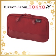 Lihit Lab. Stationery Gadget Storage Compact Pen Case Red A7687-3【Direct From JAPAN】