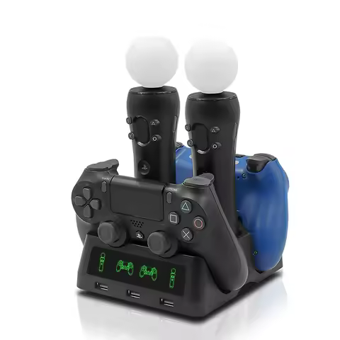 PS4 Controller Charger Dual Fast PS4 Charging Dock for Playstation 4 Sony PS4 VR Move Motion Control