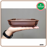 Pot Bonsai Keramik Segi Empat Persegi Kecil Small Mini Mame not Semen - MOTIF 1