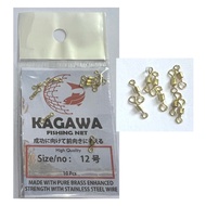 10pcs- 1 bungkus kili pancing bentuk angka 8 bahan stainless steel rolling swivel anti karat #5 #8