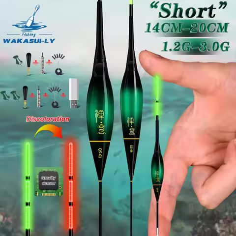 New Short Electronic Fishing Float With Luminous LED Gravity Sensing Color Change And Eye-catching C