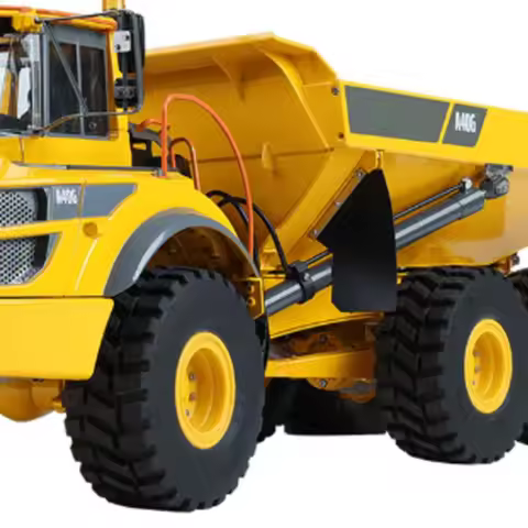 Double E 1/16 Metal Remote Control Articulated Dumper 6WD Electric 10KG Load Capacity Openable Door 