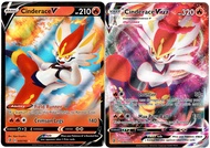 Cinderace V & Vmax - 036/192 Rebel Clash - Pokemon Ultra Rare 2 Card Lot Cinderace V & Vmax - 036/19