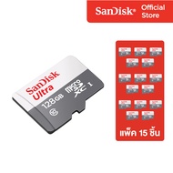 [แพ็ค 15 ชิ้น] Sandisk Micro Ultra Lite Speed 100MB  128GB C10 UHS-1R 3x5 - (SDSQUNR-128G-GN6MN)