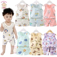 (3m-4yrs)Singlet Set Newborn Clothing Baju Kanak Tanpa Lengan Sleeveless Baby Clothes Kids Clothes B