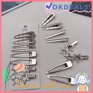 OKDEALS 8Pcs/Set Y2K Hair Clip Set, Vintage Silver Hair Accessories Girls Hairpins, Exquisite Duckbi