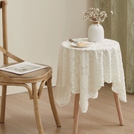 Tablecloth Mat Table Mat Cloth Coffee Table Square Square Flower Table White Gauze French Tablecloth