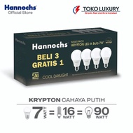 Hannochs Krypton 7W Cool Daylight LED Lamp | Multipack Buy 3 Get 1 Free | 4 PCS Energy Saving Packag