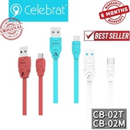 CELEBRAT CB-02T CB-02M 2.4A TYPE-C Cable 1Meter Fast Charging Cable Celebrat Cable Celebrat CB02T