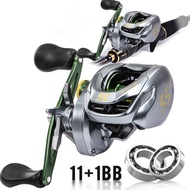 Sougayilang Baitcasting Fishing Reel High Speed Two-Tone Aluminum Spool 17.64Lbs Drag Powerful Baitc