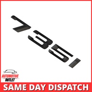 735i LETTERING REAR BOOT LID TRUNK BADGE EMBLEM FOR BMW 7 SERIES, MATT BLACK