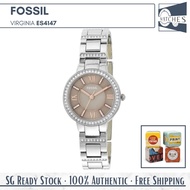 (SG LOCAL) Fossil ES4147 Virginia Crystal Quartz Stainless Steel Women Watch