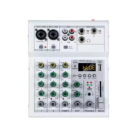 Professional 4-Channel USB Mixer Mini Digital Audio Mixing Console for Shows Soundcraft Soundcards &