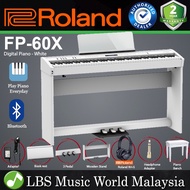 Roland FP-60X 88 Key Digital Piano with KSC-72 Wooden Stand and KPD-90 3 Pedal Bluetooth Function - 