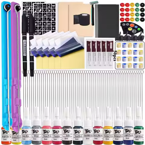 DIY Tattoo Hand Poke and Stick Kit Tool Tattoo Needle Poke Tool for Body Arts Tattoo Beginners Pract