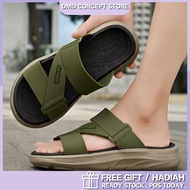 Minimalist High Quality Men Soft Slide Slipper Sandals Thick Sole Fashion Slipper Kasut Lelaki Ringk