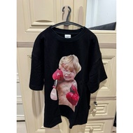 Preloved ADLV baby face short sleeve tshirt black boxing original - size 1