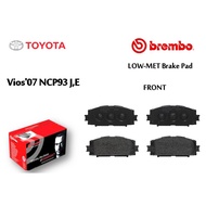 Brembo Front Brake Pads - Toyota Vios'07 NCP93 J,E