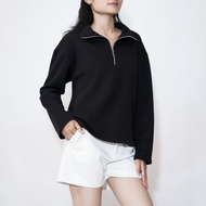 CAMBLY SWEATER - Women's Basic Poloneck Zipper Sweater