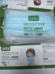 LVTA 50pcs 3ply Disposable Face Mask Nonwoven Face Mask actual picture