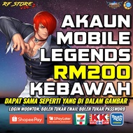 Akaun ML, MLBB Account, Akaun Mobile Legends Murah (RM200 kebawah)