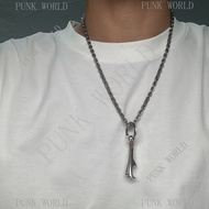 Silver 925 Bottle Opener Cone Necklace Retro Punk Rock Accessories Street Hip Hop Jewelry Party Gift