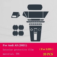 yolandd สำหรับ Audi A3 8y 2020-21 เซ็นทรัลควบคุมฟิล์ม Tpu Gps นำทาง Dashboard ป้องกันหน้าจอ Auto ภาย