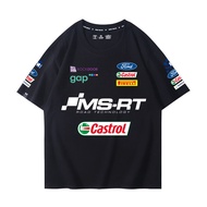 FORD Fleet WRC Ca Racing Suit Summer Pure Cotton Heavy T-Shirt FORD Fleet WRC Car Rally Custom Short