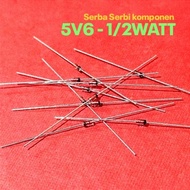 (5 PCS) Zener Diode 5.6v 0.5w Diode 1N4734 5v6 5.6v 5.6v 5.6v 1/2W 1/2 0.5 w DIP