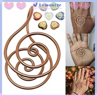 LEMONTRE Copper Palm Ring, Jewelry Accessories Handmade Spiral Palm Ring,  Portable Adjustable Reiki