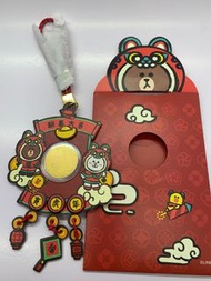 周大福 金新春大吉 Line 虎年心想事成999.9 黃金工藝精品金章掛飾 母親節禮物