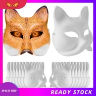 [ap4l43.] Paper Mache Animal Masks, White Blank  Mask for Cosplay Theater Halloween Classroom Art