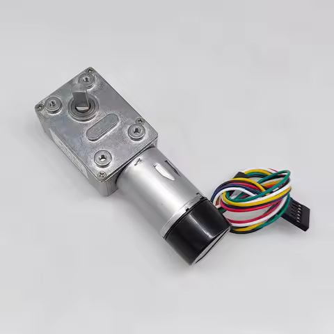 ZGY370EC DC motor with hall encoder 11PPR JGY370 encode DC12V worm gear motor high torque 5-200rpm