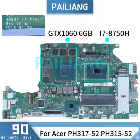 LA-F991P For Acer Predator Helios PH317-52 PH315-52 A717-72G Laptop Motherboard I5 I7-8th Gen GTX106
