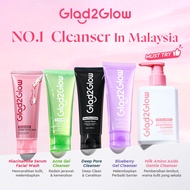 Glad2Glow Cleanser Milk/Low Ph Gel/Acne Acid/Exfoliating/Sensitive Gentle Face Wash pencuci muka Fac
