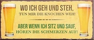 schilderkreis24 Magnet Funny Beer Saying "Wo ich GEH und steh!" Decorative Gift Idea Man Woman 9.3 x