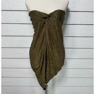 Metallic Bronze Gold Strapless Bra Set G o a Label Bust = 32-34 Waist 36 Length 25