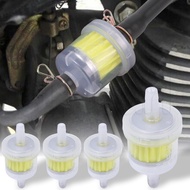 5Pcs Motorcycle Gasoline Filter - Gasoline Engine Accessory - Petrol Gas Fuel Gasoline Oil Filters - Universal Inline Magnetic transparent Oil Cup - Motor Cartridge Repair Tool