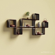 Rak Penyimpanan Dipasang di Dinding Latar Belakang Rak Hiasan Antik Dinding Rak Set Teh Rak TV Dindi