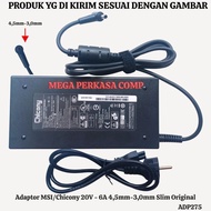 Chicony Charger Adapter for MSI GF63 Thin 10sc 11sc 20v 6a 4.5mm 3.0mm Original Slim