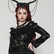 哥德性感透視總蕾絲古典束腰燈籠長袖上衣DARK IN LOVE台灣TW611