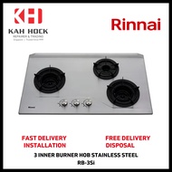 RINNAI RB-3Si 3 INNER BURNER BUILT-IN HOB STAINLESS STEEL - 1 YEAR MANUFACTURER WARRANTY + FREE DELIVERY