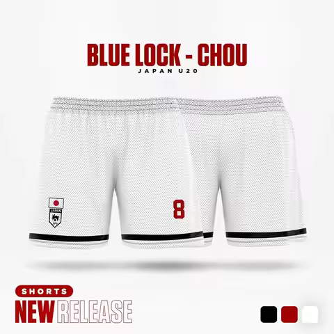 Blue Lock Japan U20 White Cartoon Anime Jersey Men Shorts Summer 2024 New Fashion Women Short Pants 
