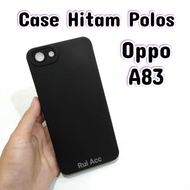 Case Hitam Black Matte Oppo A83 Softcase Polos Silikon HP