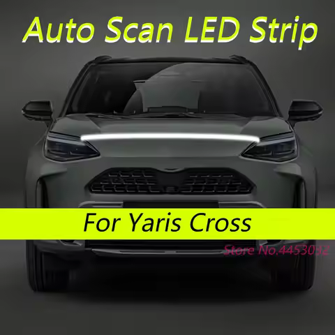 DRL Auto Scan Starting LED Strips For Toyota Yaris Cross 2020-2025 Car Hood Light Flexible Headlight