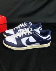 👟Nike Dunk Low “Midnight Navy and White”海軍藍