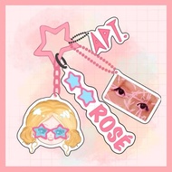 APT ROSE KEYCHAIN FANMADE PINK BLACKPINKGirl
